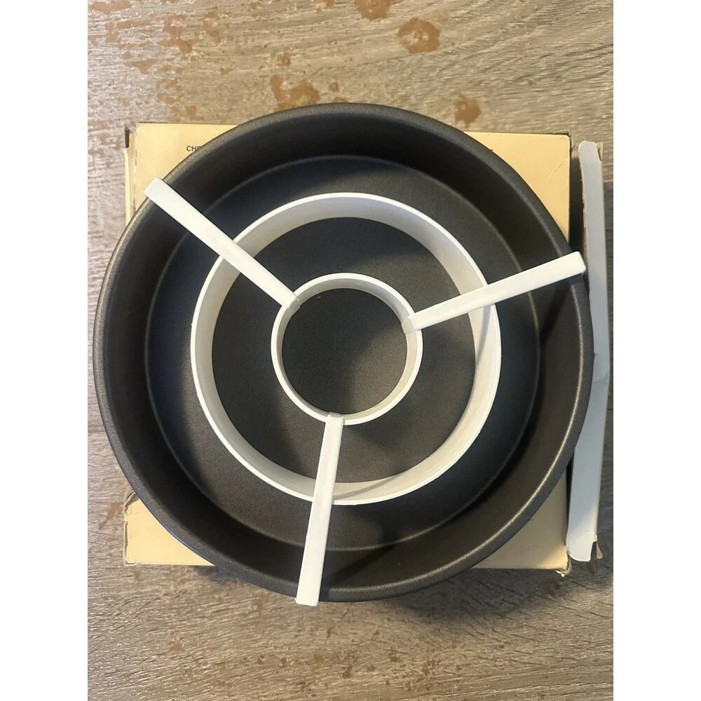 Vtg Checkerboard 3 Cake Pan Set Bake New Old Stock King Chicago Metallic (C-3)